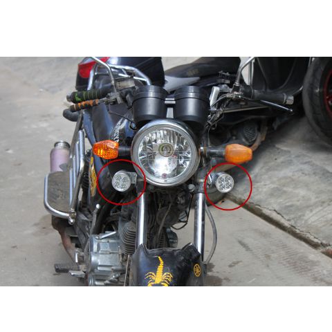 電動車燈超亮外置大燈摩托車led燈泡電瓶射燈電單車燈12v 85v防水